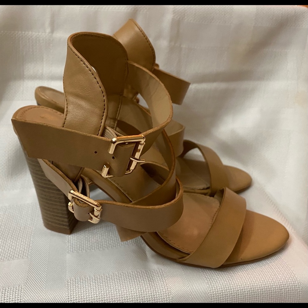 Women’s Beige Tan High Heel Sandals Size: 8